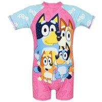 Bluey Girl's One Piece Surfsuit in Pink | Size: 18-24 m