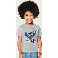 Disney Lilo & Stitch Experiment 626 Wild One T-Shirt in Mid Grey | Size: 3-4 Years
