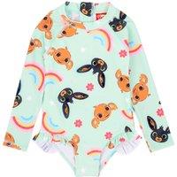 Bing Bunny Girl's 1 Piece Swimming Costume | Light Blue | Official Merch | Size: 18-24 m