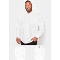 BadRhino Men's 2 Pack Long Sleeve Oxford Shirts in White | Size: XL