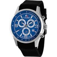 Calibre Men's Mauler Swiss Watch Silicone Strap Watch in Black