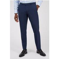 Limehaus Men's Slim Fit Trousers in Blue | Size: 42R