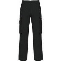 Kariban Men's Heavy Canvas Trousers in Black | Size: 3XL