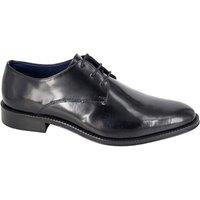 Roamers Men's Plain Leather Gibson Shoes in Black | Size: 8