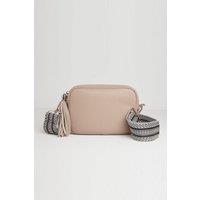 Betsy & Floss Women's 'Verona' Crossbody Tassel Bag with Aztec Strap in Light Pink