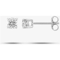 T.H.Baker Women's 18ct White Gold 0.50ct Four Claw Diamond Stud Earrings TH0132525 in Silver