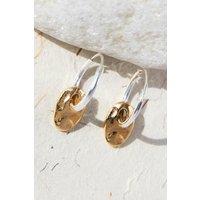 Otis Jaxon London Women's Pebble Sterling Silver Charm Hoop Earrings in Rose Gold