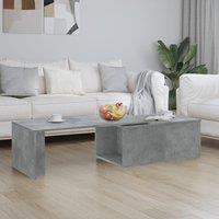 Berkfield Home Coffee Table Concrete Grey 150x50x35 cm Engineered Wood | Size: 150 x 50 x 35 cm