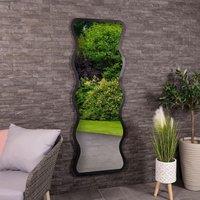 Charles Bentley Amsterdam Mirror in Black Weather Resistant