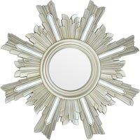 Orsina Sevan Wall Mirror with Mirrored Glass in Silver