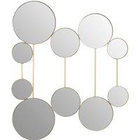 Orsina Multi Circular Wall Mirror, Modern Mirror For Living Room & Hallway in Gold