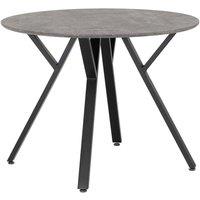 Seconique Athens Round Dining Table in Charcoal