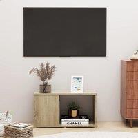 Berkfield Home TV Cabinet Sonoma Oak 60x24x32cm Engineered Wood in Brown | Size: 60 x 24 x 32 cm