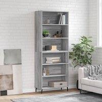 Berkfield Home Highboard Grey Sonoma 69.5x32.5x180 cm Engineered Wood