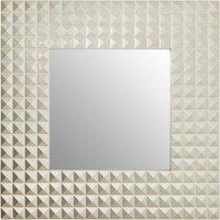 Orsina Dimano Champagne Finish 3D Geometric Wall Mirror in Gold
