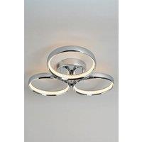 BHS Lighting Lena Flush Ceiling Light in Silver