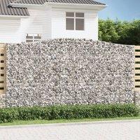 Arched Gabion Basket 400x50x220/240 cm Galvanised Iron