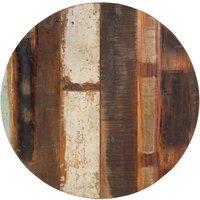Round Table Top 70 cm 15-16 mm Solid Reclaimed Wood