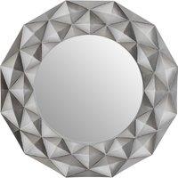 Orsina Hexa 3D Effect Light Silver Wall Mirror