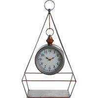 Orsina Hayden Antique Silver Finish Table Clock