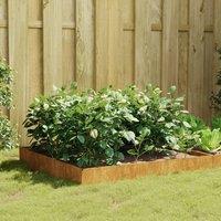Berkfield Home Garden Raised Bed 100x100x26 cm Corten Steel in Brown | Size: 100 x 100 x 26 cm
