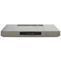 Statesman Wide Visor Cooker Hood, Top Vent Ducting in Silver