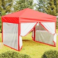 Berkfield Home Folding Party Tent with Sidewalls Red 3x3 m