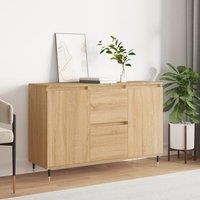 Berkfield Home Sideboard Sonoma Oak 104x35x70 cm Engineered Wood in Brown | Size: 104 x 35 x 70 cm