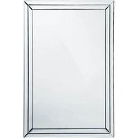 Orsina Milania Bevelled Clear Edge Wall Mirror in Silver