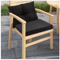Black Outdoor Chair Cushions and Backrest Set