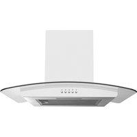 Statesman Curved Glass Chimney Cooker Hood in Silver
