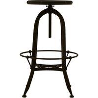 Orsina Industrial Styled Black & Green Finish Bar Stool, Durable Counter Seat, Metal Stool With Green Marble