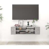 Berkfield Home Hanging TV Cabinet Concrete Grey 100x30x26.5 cm Engineered Wood