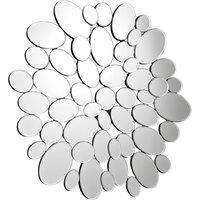 Orsina Tufa Pebble Mirror in Silver