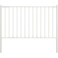 Berkfield Home Fence Panel with Posts Powder-coated Steel 1.7x1 m White