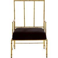 Orsina Modern Accent Chair, Decent Bambo-Style Armchair, Velvet Upholesterd Comfortable Livingroom Chair in Gold