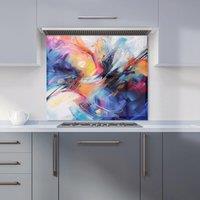 Warren Reed - Designer Serene Explosion: Calm Amidst Colours Kitchen Splashback | Size: 700mm x 750mm