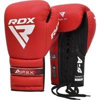 RDX SPORTS Apex A4 Boxing Training/Sparring Lace Up Gloves Men & Women Punching Muay Thai Kickboxing in Red | Size: 14oz