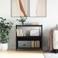 Berkfield Home Bookshelf Black 80x30x78.5 cm Engineered Wood & Iron