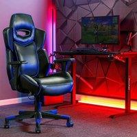 X Rocker Drogon Ergonomic PC Gaming Chair with Lumbar Support Cushion in Blue