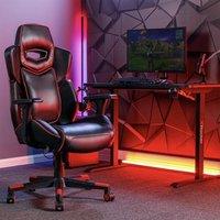 X Rocker Drogon Ergonomic PC Gaming Chair with Lumbar Support Cushion in Red