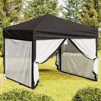Berkfield Home Folding Party Tent with Sidewalls Black 3x3 m