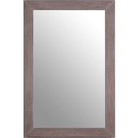 Orsina Large Wall Mirror, Grain Pattern Frame Mirror for Home, Office, Closet in Brown