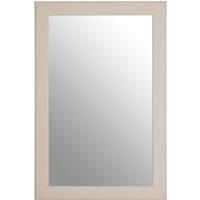 Orsina Large Wall Mirror, Grain Pattern Frame Mirror for Home, Office, Closet in White