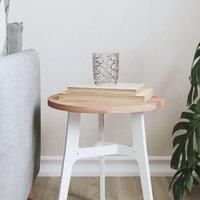 Berkfield Home Table Top 30x1.5 cm Round Solid Wood Beech in Brown | Size: 30x1.5 cm