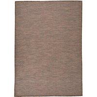 Berkfield Home Outdoor Flatweave Rug 160x230 cm Brown | Size: 100 cm diameter