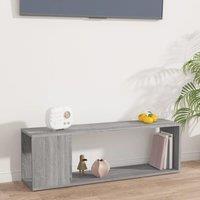 Berkfield Home TV Cabinet Grey Sonoma 100x24x32 cm Engineered Wood | Size: 100 x 24 x 32 cm