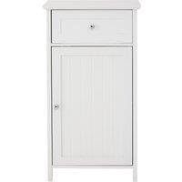 Orsina Luxurious Drawer Cabinet With 1 Inner Shelf, Slim White Shelf Storage, Carved Storage Drawer With Handles