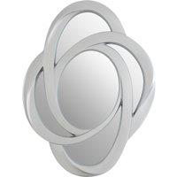 Orsina Opus Elliptical Design Wall Mirror in Silver