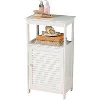 Orsina Shutter White Wood Floor Cabinet